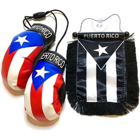 Puerto Rico flag for car decal sticker Puerto Rican flag for cars PR Boricua Latino assccories small hanging window mini banner automobile rearview mirror Home decoration design style for men women
