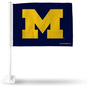 Rico Industries NCAA Michigan Wolverines Car Flag, Blue, 19