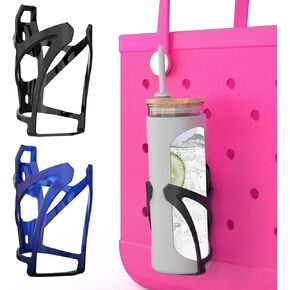 OUTXE 2 Pack Cup Holder for Bogg Bag, Drink Holder Accessories for Bogg Bags, Insert Charm Water Bottle Holder Compatible with Bogg Bag, Adjustable Cup Holder Attachment for Beach Hole Bags