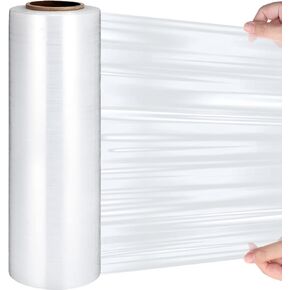 Thenshop Stretch Film/Wrap 16.5 Inch x 2000 ft 65 Gauges Plastic Moving Warp Roll Clear Cling Film Industrial Strength PE Heavy Duty Shrink Wrap Adhering Shrink Film for Furniture Glass Storing