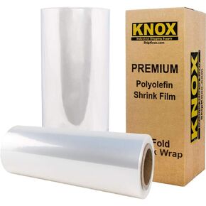 Knox Brand - 8" 75 Gauge Polyolefin Shrink Film Heat Wrap POF Centerfold 525' feet