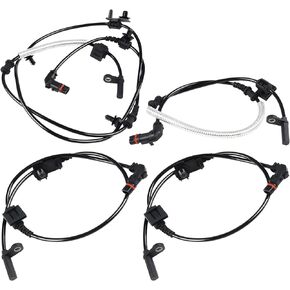 WMPHE 4 Pcs ABS Wheel Speed Sensor Compatible with Dodge Charger Challenger Magnum 2006 2007 2008 2009, Chrysler 300-2005 to 2010, Replacement for 4779244AC, 4779247AA, Front and Rear
