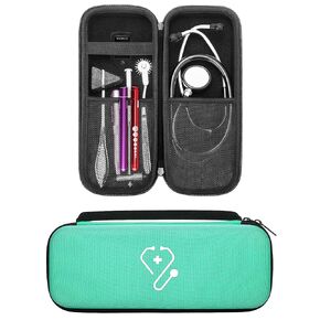 حافظة سماعة الطبيب YINKE لـ 3M Littmann Classic III/Cardiology IV/Lightweight II S.E. سماعة الطبيب الصوتية MDF، حقيبة تخزين منظمة صلبة للممرضات والأطباء (متدرجة)