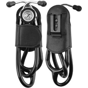 Beautyflier Soft Leather Stethoscope Holder with Clip for All Models: Littmann, ADC, MDF, Adscope, Stethoscope Holder Carrier Perfect for Physicians, Nurses, EMT