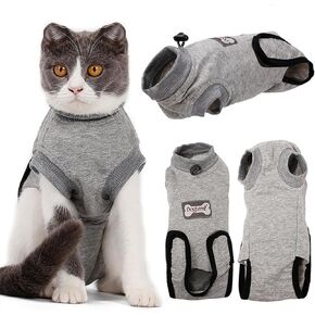 DogLemi Cat Surgery Recovery Suit Breathable Professional Cat Recovery Clothing for Surgical Abdominal Wounds After Surgery Wear Pajama Suit E-Collar Alternative Skin Diseases Protection (XXS)