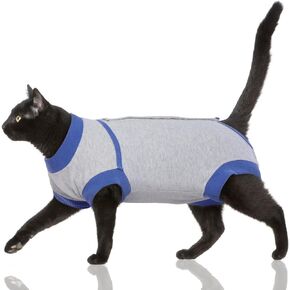 FUAMEY Cat Recovery Suit,Female Cat Spay Suit Kitten Surgery Onesie Cat Bodysuit Alternative to Cone Collars,Preventing Cats from Licking Abdominal Wounds Skin Protector Weaning Clothes Pink XS