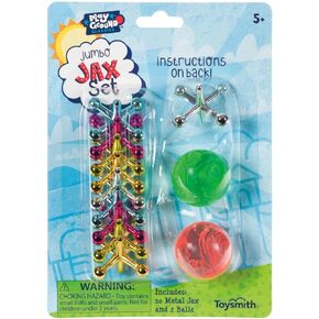 Toysmith Jumbo Jax Set, Retro Toy, Fidget Toy, Coordination Boosting Toy, For Boys and Girls Ages 5+
