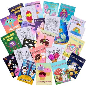 Playbees Assorted Coloring Books - 20PK - 5 Unique Themes - Kids Coloring Books Bulk for Ages 1-8 - Educational Art Gifts, Creative Learning Tools - Boys & Girls - 5x7 Inch