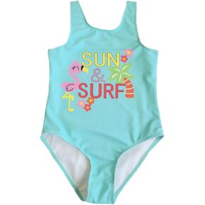 BONIEE Girls' One Piece Swimsuit Kids Beach Bathing Suits Quick Dry Swimwear