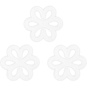 uxcell Bra Shoulder Strap Clips Buckles Bra Strap Anti-Slip Buckles Straps for Women Clear-3 Flower Shape