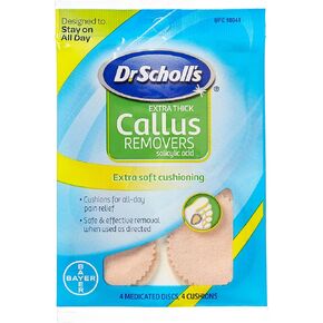 Dr. Scholl's Extra Thick Callus Removers 4 Cushions ea.