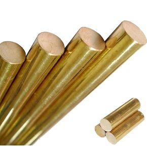 10mm(0.4") Dia. 250mm(9.84") Long H62 Brass Bar Round Rod Cylinder