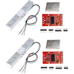 ميزان المطبخ الإلكتروني بمستشعر الوزن الرقمي + وحدة الوزن HX711 الحمراء مع درع معدني (10 كجم) in Kuwait