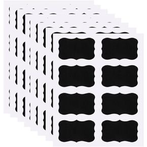 Chalkboard Labels for Jars, Erasable and Reusable Waterproof Blackboard Stickers Chalkboard Labels for Decorating Jars, Pantry, Home and Office, Scrapbooking (64 Small)