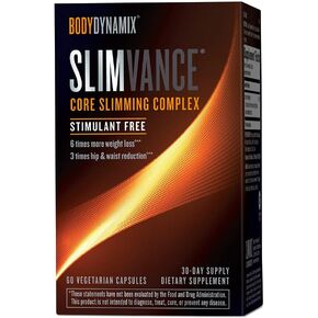 Slimvance Core Slimming Complex Supplements | Supports Reduction in Body Fat and Increased Energy | Achieve Weight Loss Goals | Stimulant Free, Vegetarian Formula | 60 Capsules