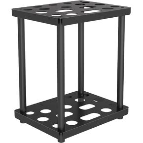 منظم أدوات حديقة تاجي، حامل منظم أدوات ساحة فولاذية شديدة التحمل، رف تخزين المرآب ينظم أدوات الحديقة، المجارف، المجارف، المكانس، المماسح، أسود in Kuwait