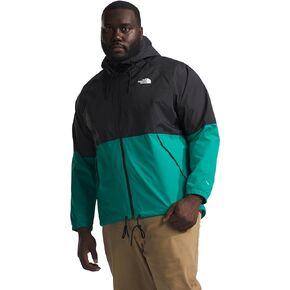THE NORTH FACE Men's Antora Rain Hoodie (Big and Standard Size), TNF Black/Lichen Teal, 5X