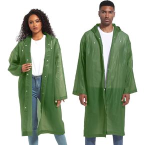 ANLOKE Rain Ponchos for Adults Raincoats (2PACK)– Women and Men Lightweight Rain Poncho Hooded