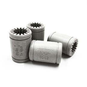 HMMBW 4 Pcs Solid Polymer LM12UU Bearing 12mm Shaft - Igus Drylin RJ4JP-01-12 for 3D Printer