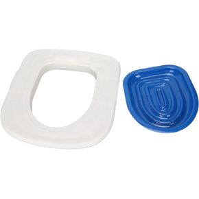 Cat Toilet Trainer, Environmentally Friendly Reusable Cat Toilet Training Kit Removable for Home (White Tray , 1 Blue Inner Support)