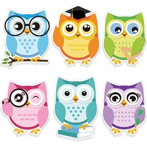 6 Pack Owl Sticky Notes Owl Shaped Notepads Cute Notepads Things to Do Notepad Owl Party Favors for Kids Teacher Classroom Office Gifts Decor Supplies, 180 Sheets in Total, 4.7 x 5.5 Inches
