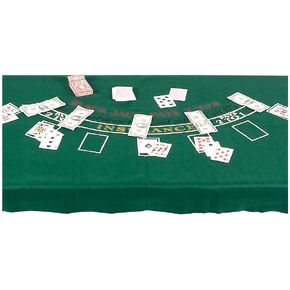 Amscan Blackjack Table Cover, 6ft, Green