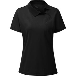 MoFiz Womens Slanted Placket Lapel Buttons Golf Polos Shirts Dry Fit Lightweight Women Tennis Shirt Casual Work Shirt
