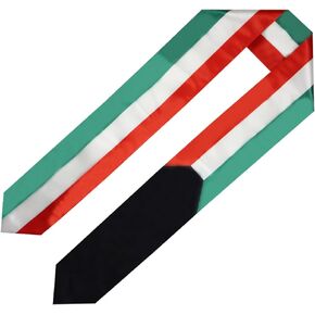SNUWITH Kuwait Flag Graduation Sash/Stole/Scarf 180X13CM Double Sided for Study Aboard International Students Graduation Decoration Item Gift