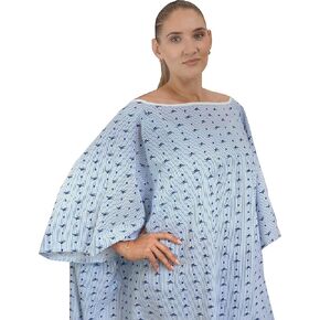 عبوة من 3 قطع - ثوب مستشفى مقاس 10XL مع ربطة خلفية للمستشفى كبير الحجم، رداء للمريض مقاس كبير للمستشفيات والرعاية المنزلية