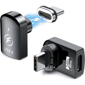 HanCenDa 240W Magnetic USB C Adapter 2Pack, USB C Magnetic Adapter 24Pin, Fast Charge USB4 40Gbps Data Transfer 8K 60Hz Video for Thunderbolt 3/4,MacBook Pro/Air/ROG Ally/Steam Deck/PS5 PSVR2