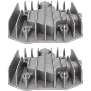 48mm x 72mm Cylinder Head 2Pcs Air Compressor Cylinder Head 4/3/5P Aluminum Fittings Cooling Cover