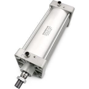 Baomain Pneumatic Air Cylinder SC 125 x 200 PT 1/2; Bore: 5", Stroke: 8"; Screwed Piston Rod Dual Action