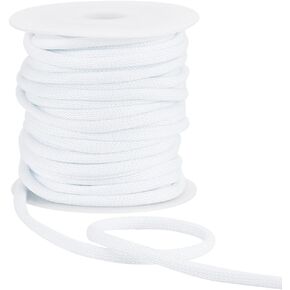 BENECREAT 20 Yards Coral Drawstring Replacement Rope, 5mm Round Nylon Polycotton Drawstring Cord with Plastic Spool for Sweat Pants String, Shoelaces, Bag, Jacket and Tie Hoodie