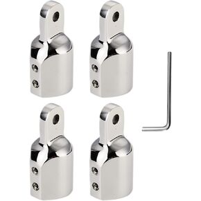 GaiRen 4 قطع Bimini Top Eye End Cap مزدوج برغي شديد التحمل أنبوب المظلة تركيب الأجهزة البحرية 316 الفولاذ المقاوم للصدأ يناسب 7/8 بوصة أو 1 بوصة OD أنابيب مستديرة in Kuwait
