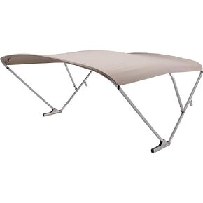 SureShade Power Pontoon Bimini Top - Clear Anodized Frame, Beige Fabric