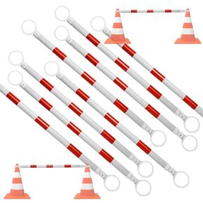 Plastic Chain Safety Barriers with Cone Chain Connector Kits, Caution Security Chain, Safety Chain for Traffic Cones (Chain Barriers, 12 Meter (1), 6 Connectors)