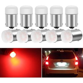 DuaBhoi 1156 Led Bulb BA15S P21W 7506 1141 1003 7073 3497 3014SMD Replacement for Car RV Camper Brake Reverse Backup Rear Tail Stop Interior Indoor Light Red 10PCS