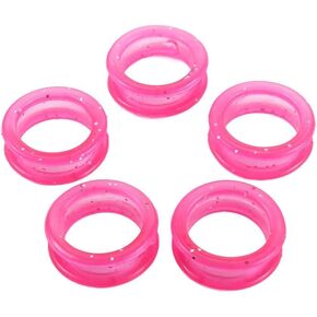 5Pcs Pink Silicone Scissors Finger Rings Grips Grooming Shear Thumb Inserts Finger Protector Ring for Barber Hair Cutting Scissors Pet Shears,Grooming