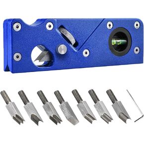 Chamfer Plane, Woodworking Handheld Chamfer Planer with Cutter Heads, Quick Edge Corner Flattening Tool with Auxiliary Locator, Metal Manual Block Planer for Quick Edge Trimming of Wood