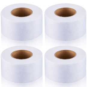 Treela 4 Rolls Fusible Batting Tape for Quilting White Seam Tape Fusible Sheer Tape Fabric Fusing Tape Hemming Tape for Art Quitting Batting Sewing (1.5 Inches X 15 yd)