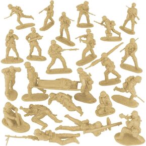 BMC CTS WW2 German Assault & Medics Plastic Army Men - 24pc Gray Soldier Figures