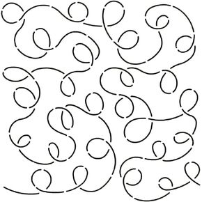 Quilting Creations Loop Background Quilt Stencil, 9"