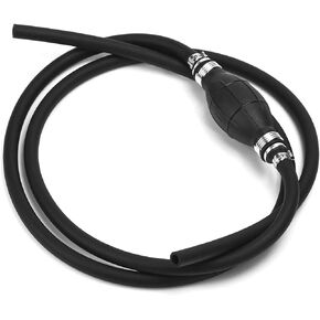 Fuel Line Assembly, 3/8''-10mm Universal Hand Fuel Line Assembly with Primer Bulb Steel Hose Clamps 6FT for Marine Outboard Boat Motor Tractors RVs