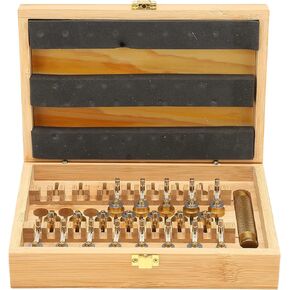 Watch Mainspring Winder Repair Tools, Copper Mainspring Winder Set High Precise Handle Watchmaker Tools Watch Winding Tool Accessories with Composite Wooden Box for Watchmaker