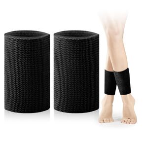 NQEUEPN 2pcs Ankle Sleeves, Padded Skate Socks Ankle Gel Pads Ankle Protector for Boots Moisturizing Skate Ankle Guards Ankle Cushion for Skating Riding Skates Splints Braces (Black)