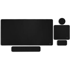 MOSISO Extended Gaming Mouse Pad&Massage Keyboard Wrist Rest&Mousepad&Wrist Rest&Coaster,Ergonomic Non-Slip Base Pad Set&Pain Relief Easy Typing Cushion with Memory Foam for Home Office, Peacock Green in Kuwait