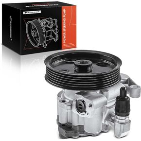 A-Premium Power Steering Pump, with Pulley, Compatible with Mercedes-Benz C300 2011-2012, C350 2011, E350/E550 2010-2011, 3.0L 3.5L 5.5L Flex/Gas, Replace # 0054669501, V303779