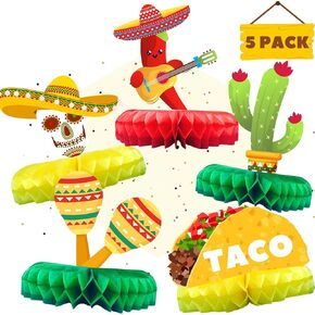 Cinco De Mayo Decorations Extra Large Thick Cardboard Fiesta Party Decorations Mexican Table Centerpiece 5 Pack - Mexican Theme Party Decorations