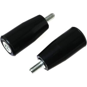 E-outstanding Revolving Handle 2PCS Black Screw-On M6 Male Plastic Revolving Handle for Milling Machine Grinding Machine Lathe Hand Wheel