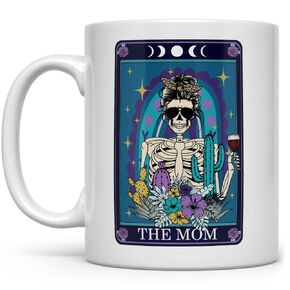 The Mom Tarot Card Mug, Fun Gothic Witchy Occult Mama Cup, Mother's Day Gifts (11oz)